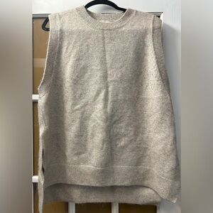 Cozy Beige Knit Sweater Vest